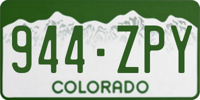 CO license plate 944ZPY