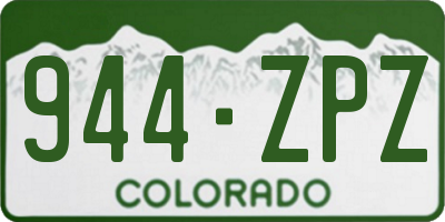 CO license plate 944ZPZ