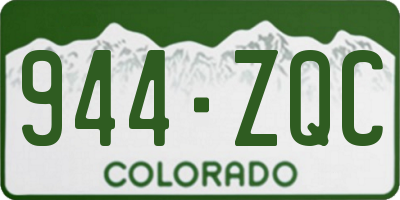 CO license plate 944ZQC