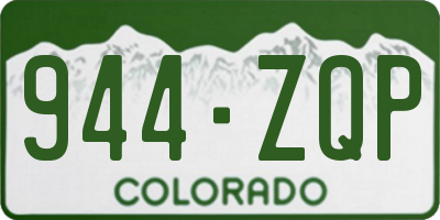 CO license plate 944ZQP