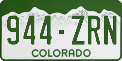 CO license plate 944ZRN