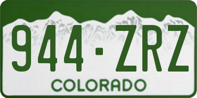 CO license plate 944ZRZ