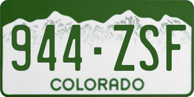 CO license plate 944ZSF