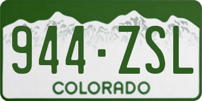 CO license plate 944ZSL