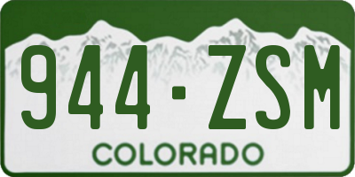 CO license plate 944ZSM