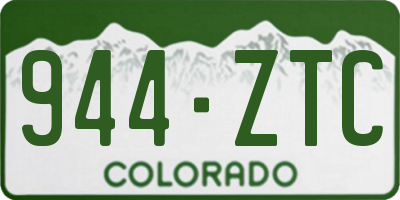 CO license plate 944ZTC