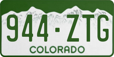 CO license plate 944ZTG