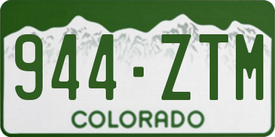 CO license plate 944ZTM