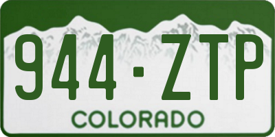 CO license plate 944ZTP