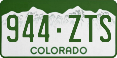 CO license plate 944ZTS