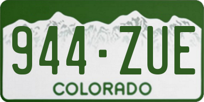 CO license plate 944ZUE