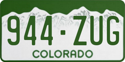 CO license plate 944ZUG