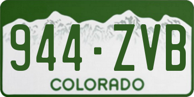 CO license plate 944ZVB