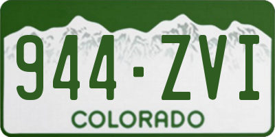 CO license plate 944ZVI