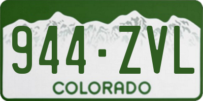 CO license plate 944ZVL