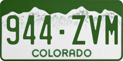 CO license plate 944ZVM