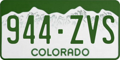 CO license plate 944ZVS