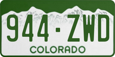 CO license plate 944ZWD