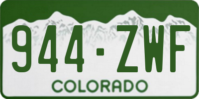 CO license plate 944ZWF