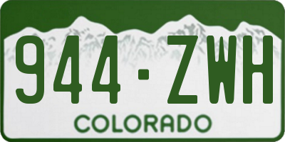 CO license plate 944ZWH