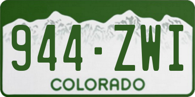 CO license plate 944ZWI