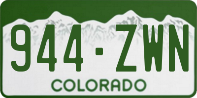 CO license plate 944ZWN