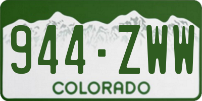 CO license plate 944ZWW