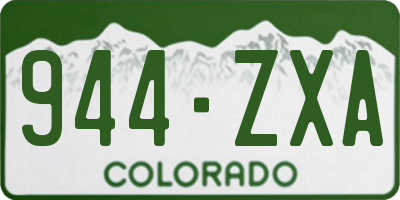 CO license plate 944ZXA
