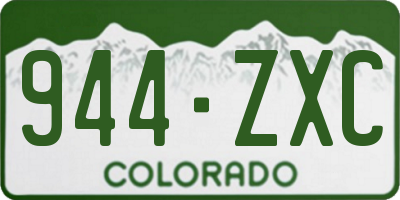 CO license plate 944ZXC