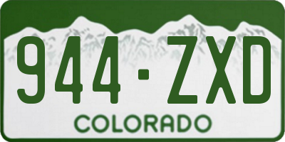 CO license plate 944ZXD