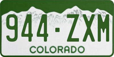 CO license plate 944ZXM