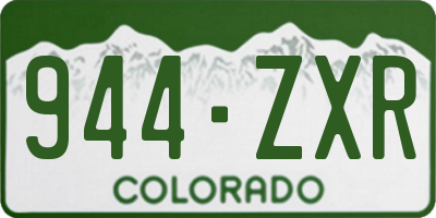 CO license plate 944ZXR