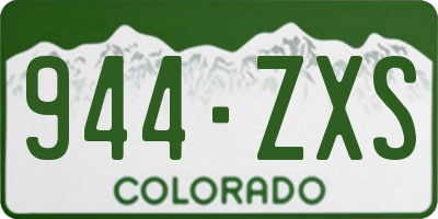 CO license plate 944ZXS