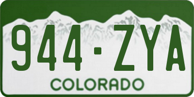 CO license plate 944ZYA