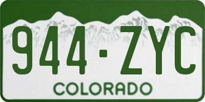 CO license plate 944ZYC