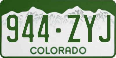 CO license plate 944ZYJ