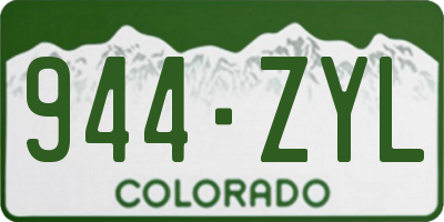 CO license plate 944ZYL