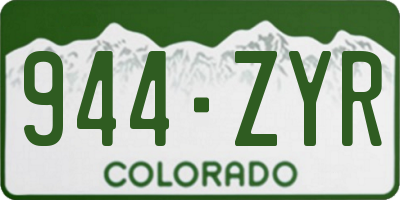 CO license plate 944ZYR