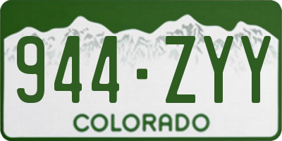 CO license plate 944ZYY