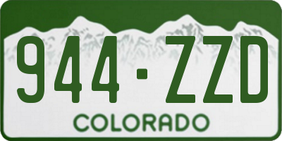 CO license plate 944ZZD