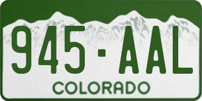 CO license plate 945AAL