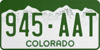 CO license plate 945AAT