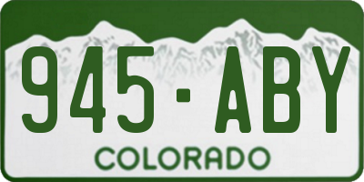 CO license plate 945ABY