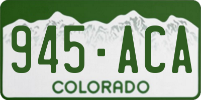 CO license plate 945ACA