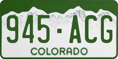 CO license plate 945ACG