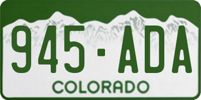 CO license plate 945ADA