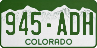 CO license plate 945ADH