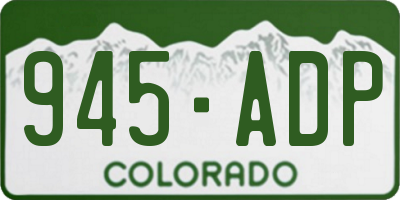 CO license plate 945ADP
