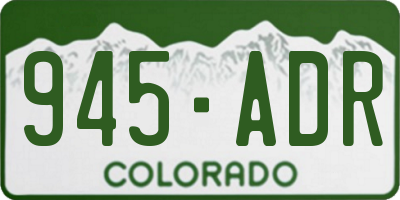CO license plate 945ADR