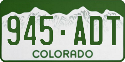 CO license plate 945ADT